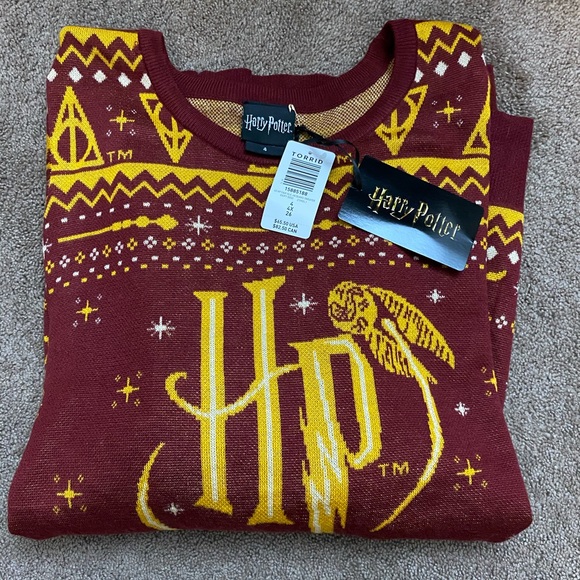 TORRID HARRY POTTER PULLOVER SWEATER - KNIT JACQUARD FAIR ISLE PRINT - Picture 6 of 8